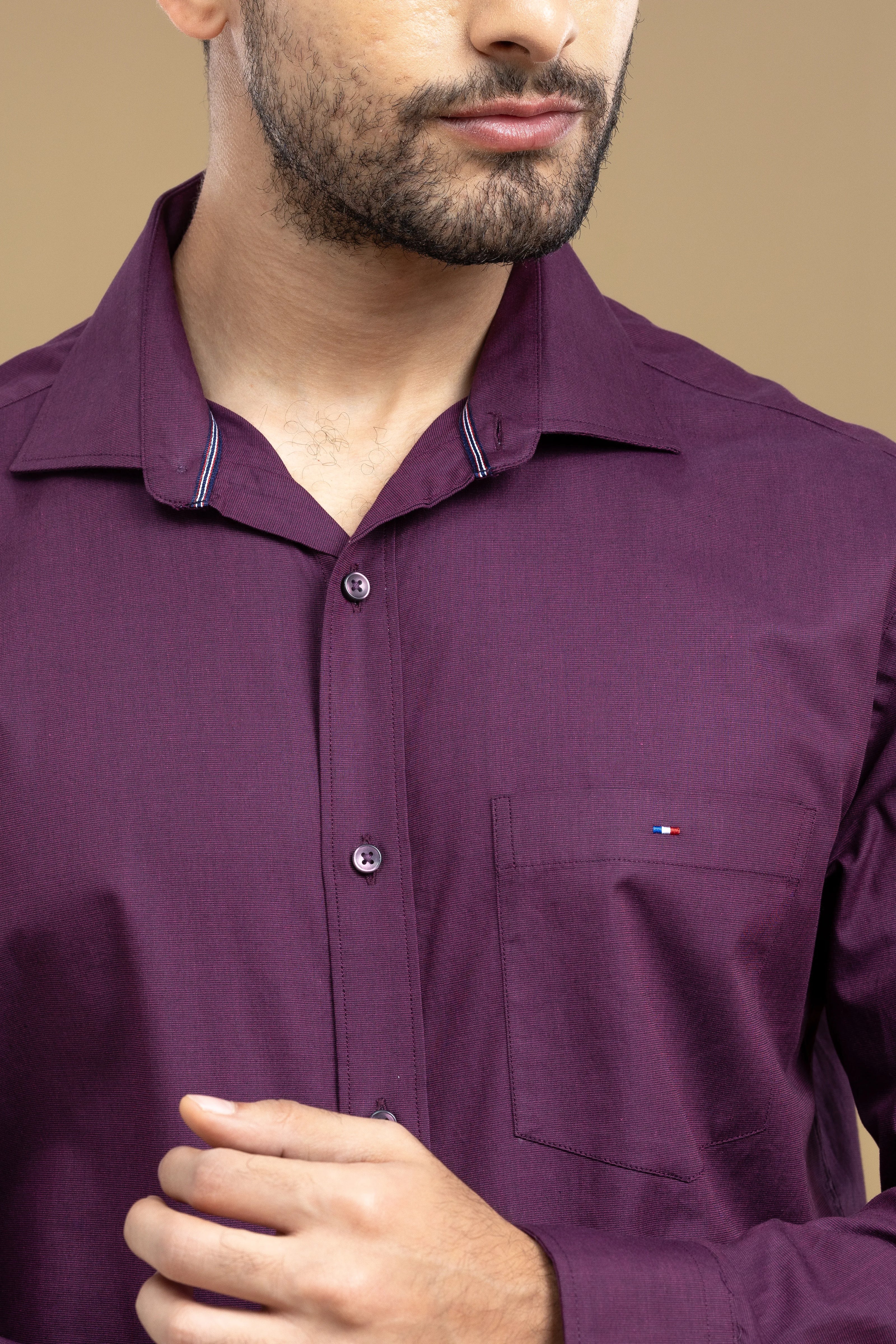 Violet Classic Solid Shirt