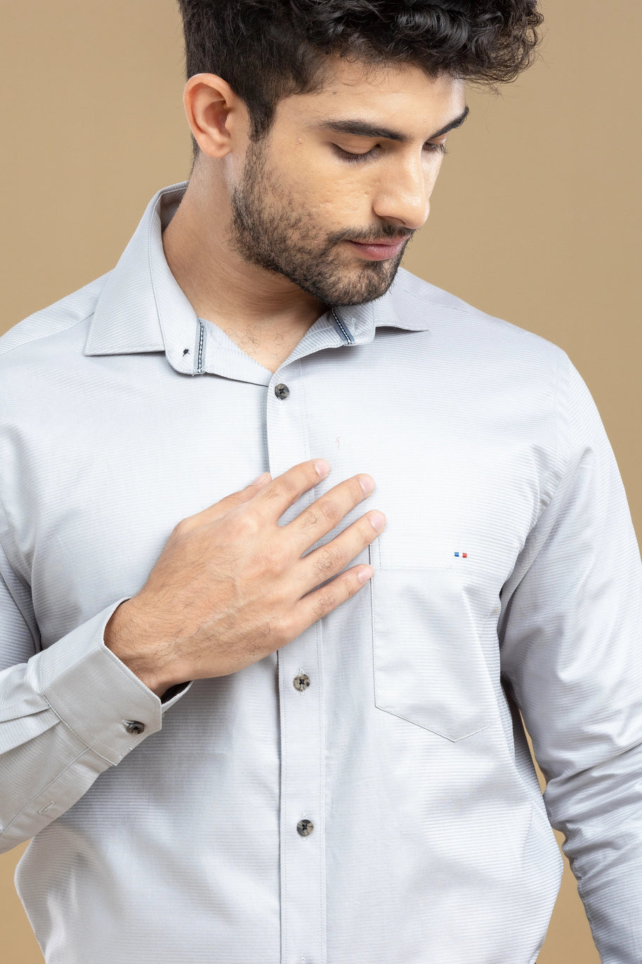 Ash Grey Classic Solid Shirt