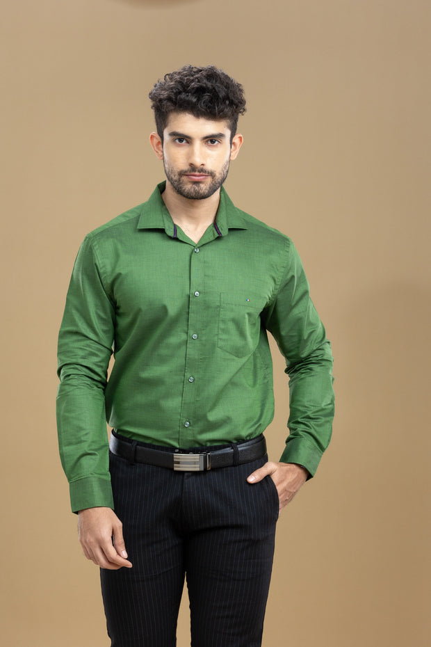 Dark Green Classic Solid Shirt