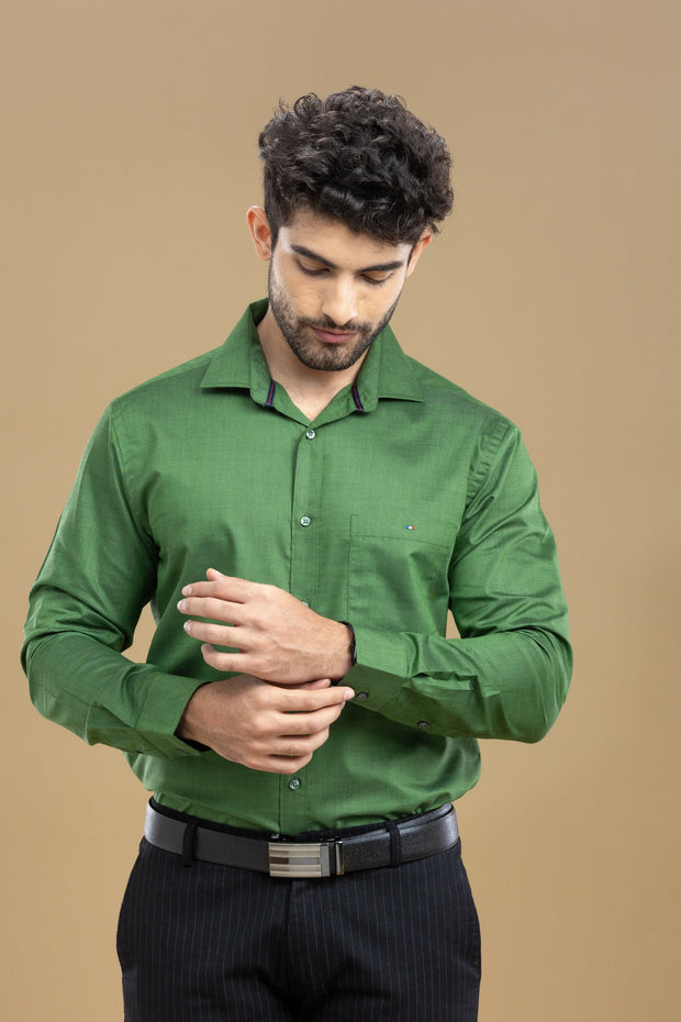 Dark Green Classic Solid Shirt