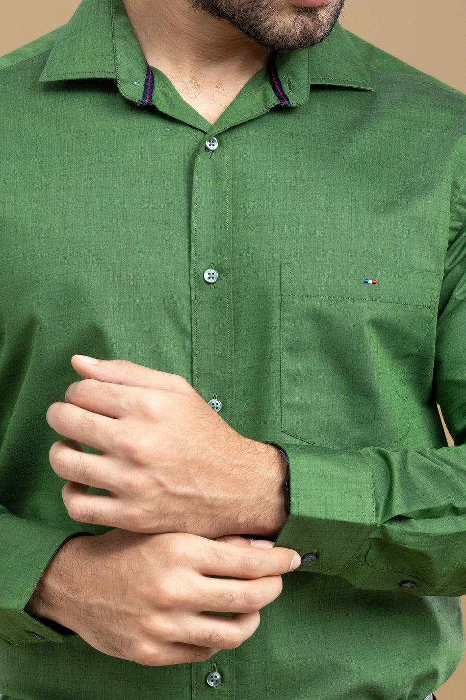 Dark Green Classic Solid Shirt