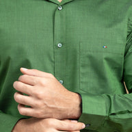 Dark Green Classic Solid Shirt