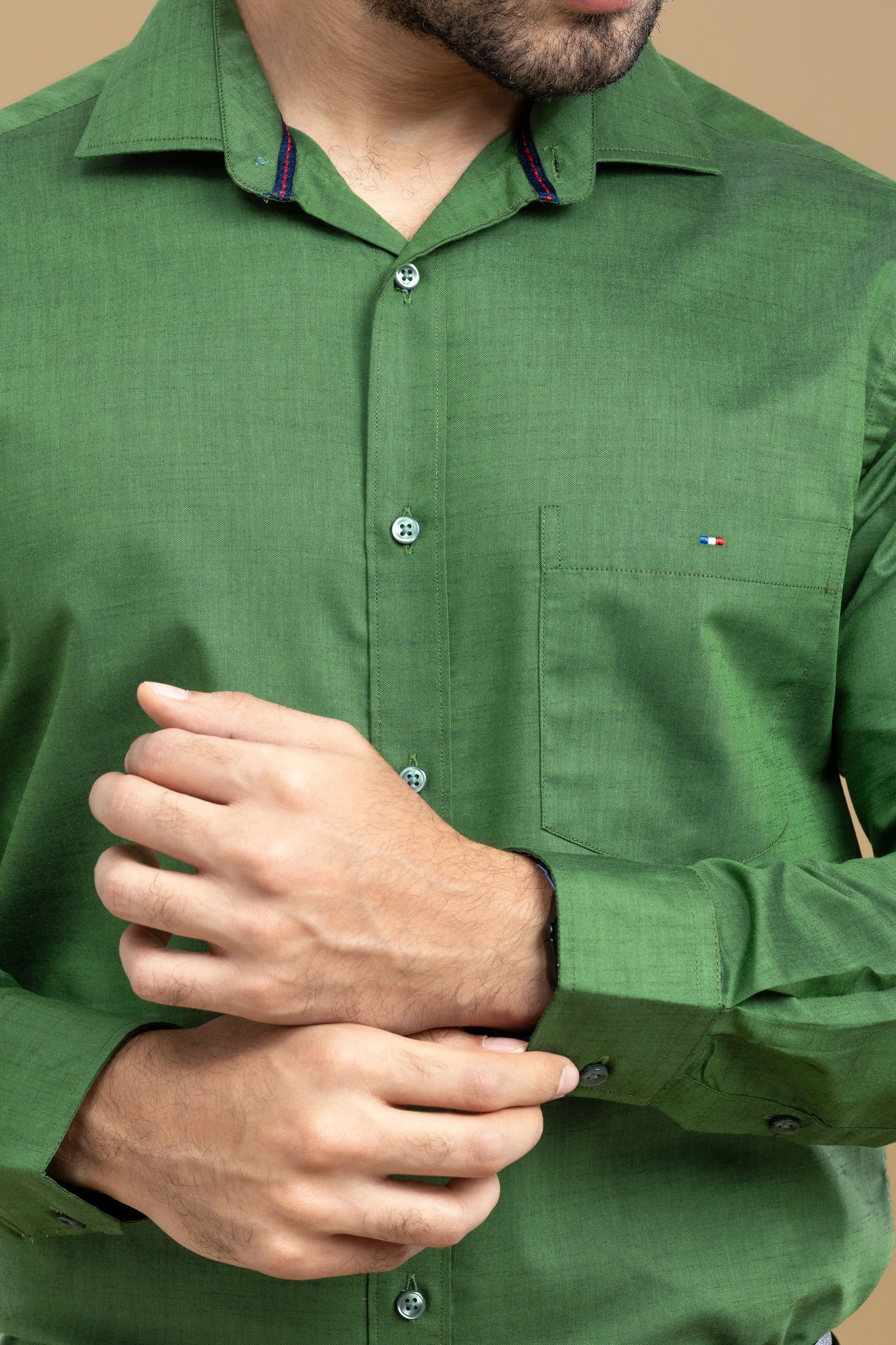 Dark Green Classic Solid Shirt