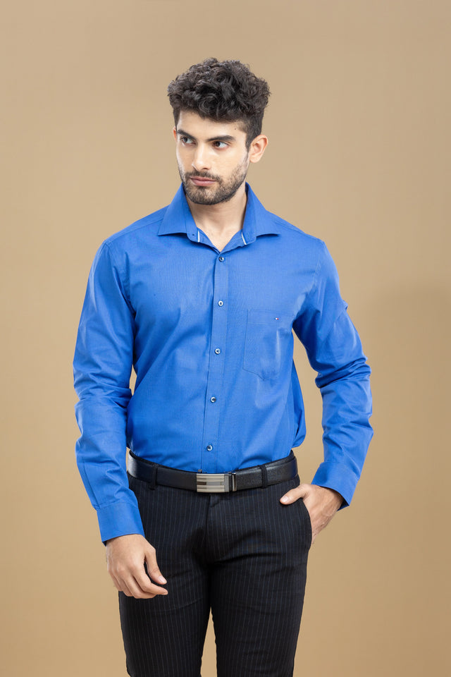 Cobalt Blue Classic Solid Shirt