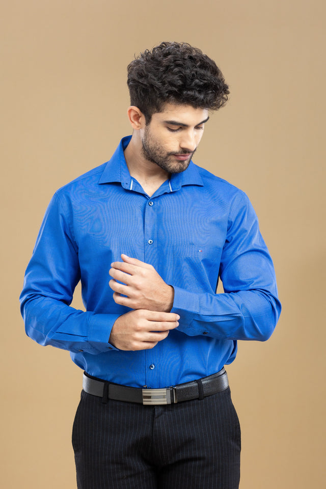 Cobalt Blue Classic Solid Shirt