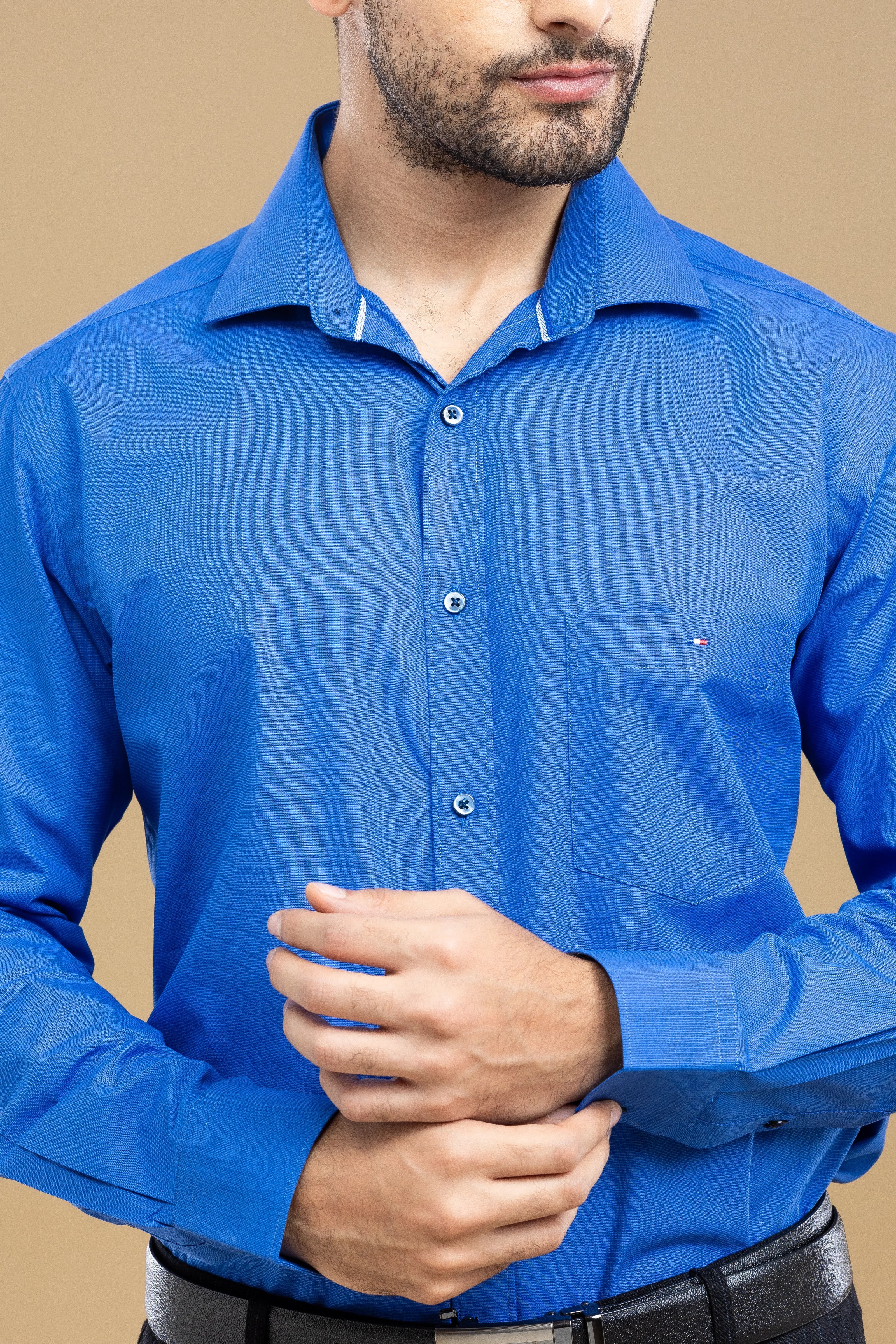Cobalt Blue Classic Solid Shirt