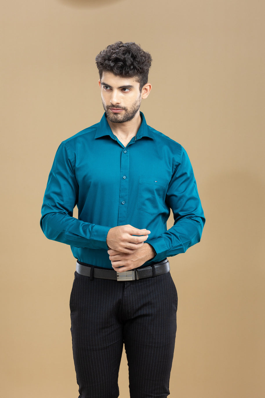Turquoise Classic Solid Shirt