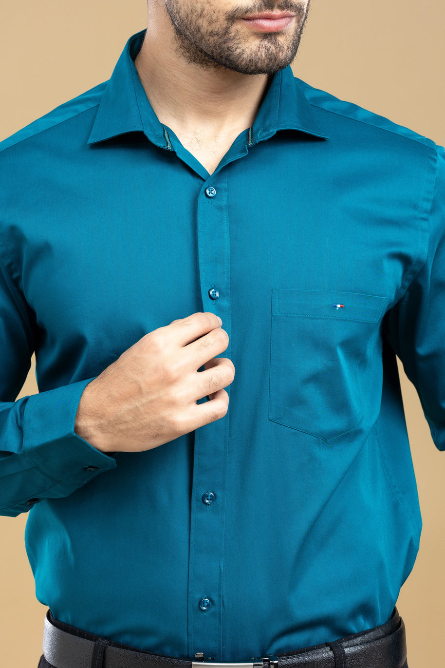 Turquoise Classic Solid Shirt