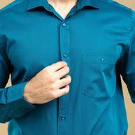 Turquoise Classic Solid Shirt