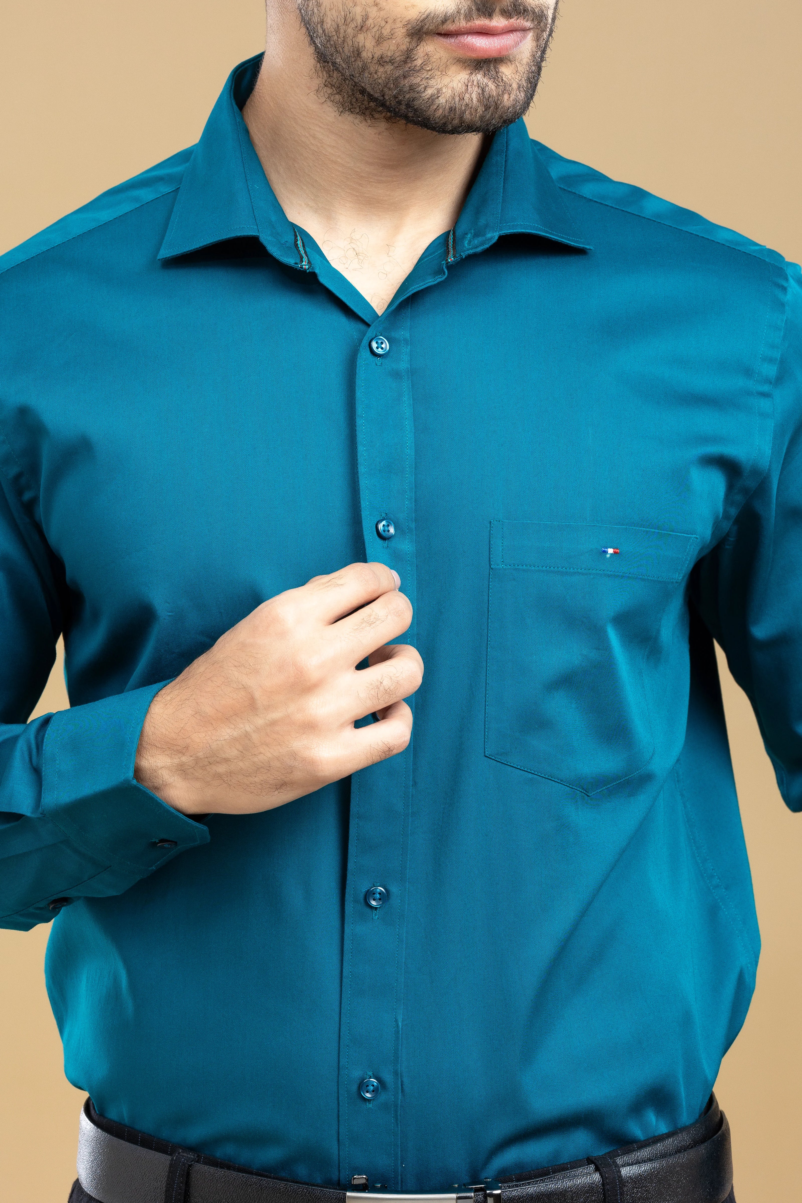 Turquoise Classic Solid Shirt