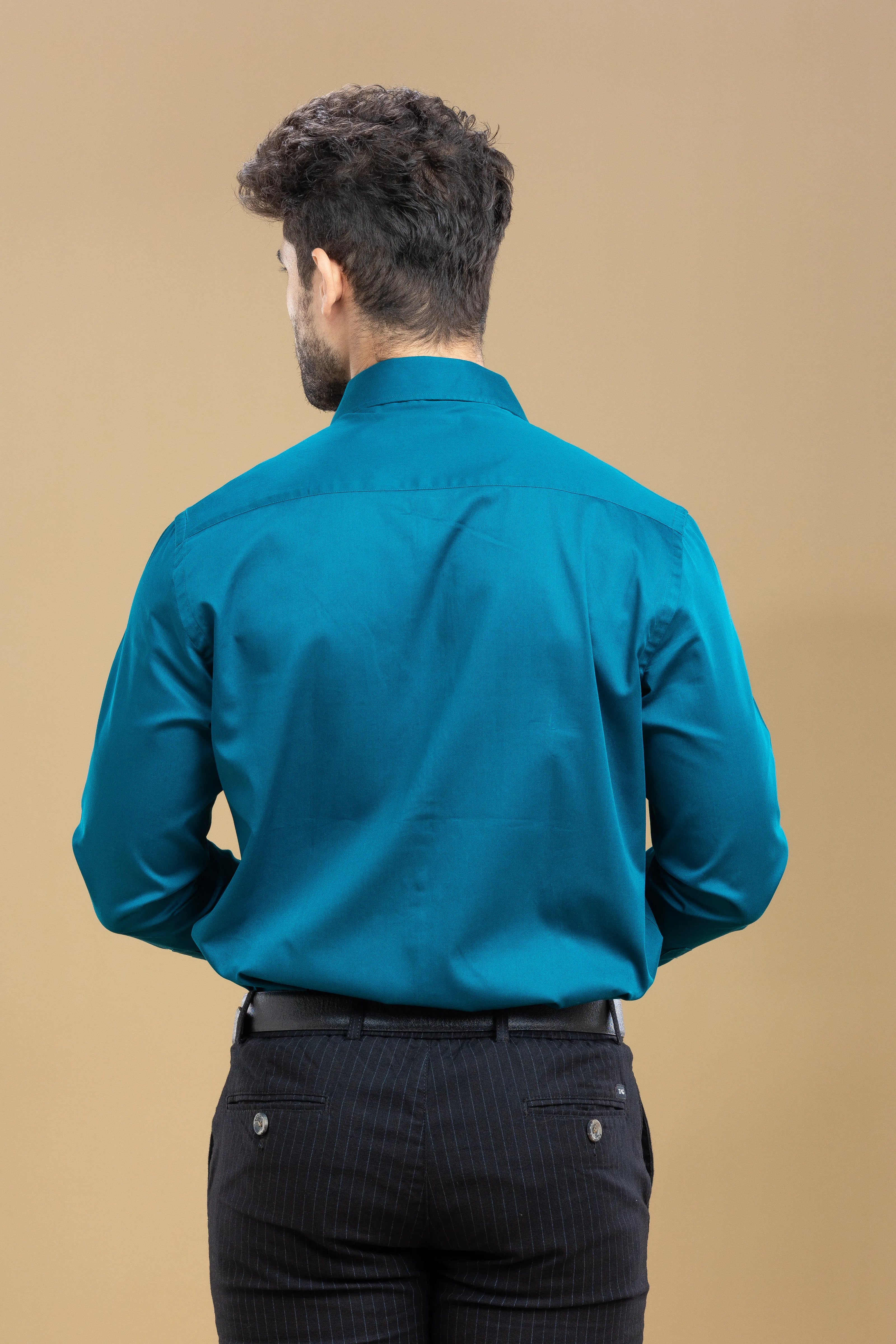 Turquoise Classic Solid Shirt