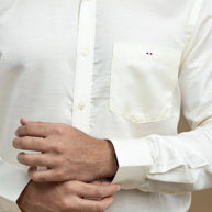 Cream Classic Solid Shirt