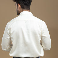 Cream Classic Solid Shirt