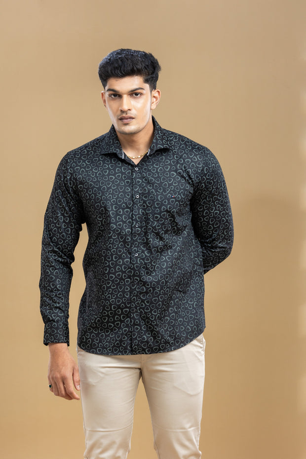 Black Triangle Printed Shirt