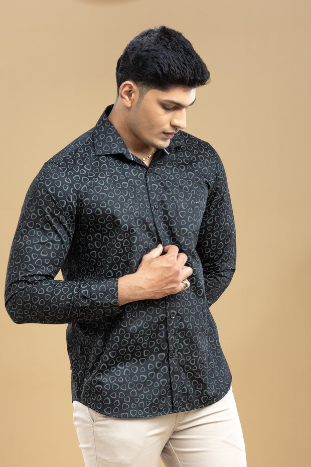 Black Triangle Printed Shirt