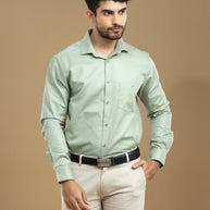 Pistachio Green Classic Solid Shirt