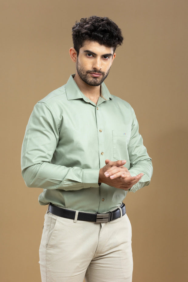 Pistachio Green Classic Solid Shirt