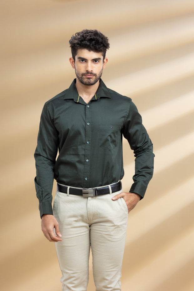 Dark Olive Solid Shirt