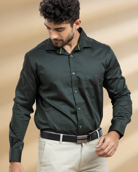 Dark Olive Solid Shirt