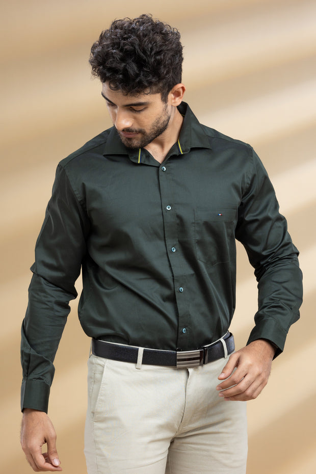 Dark Olive Solid Shirt