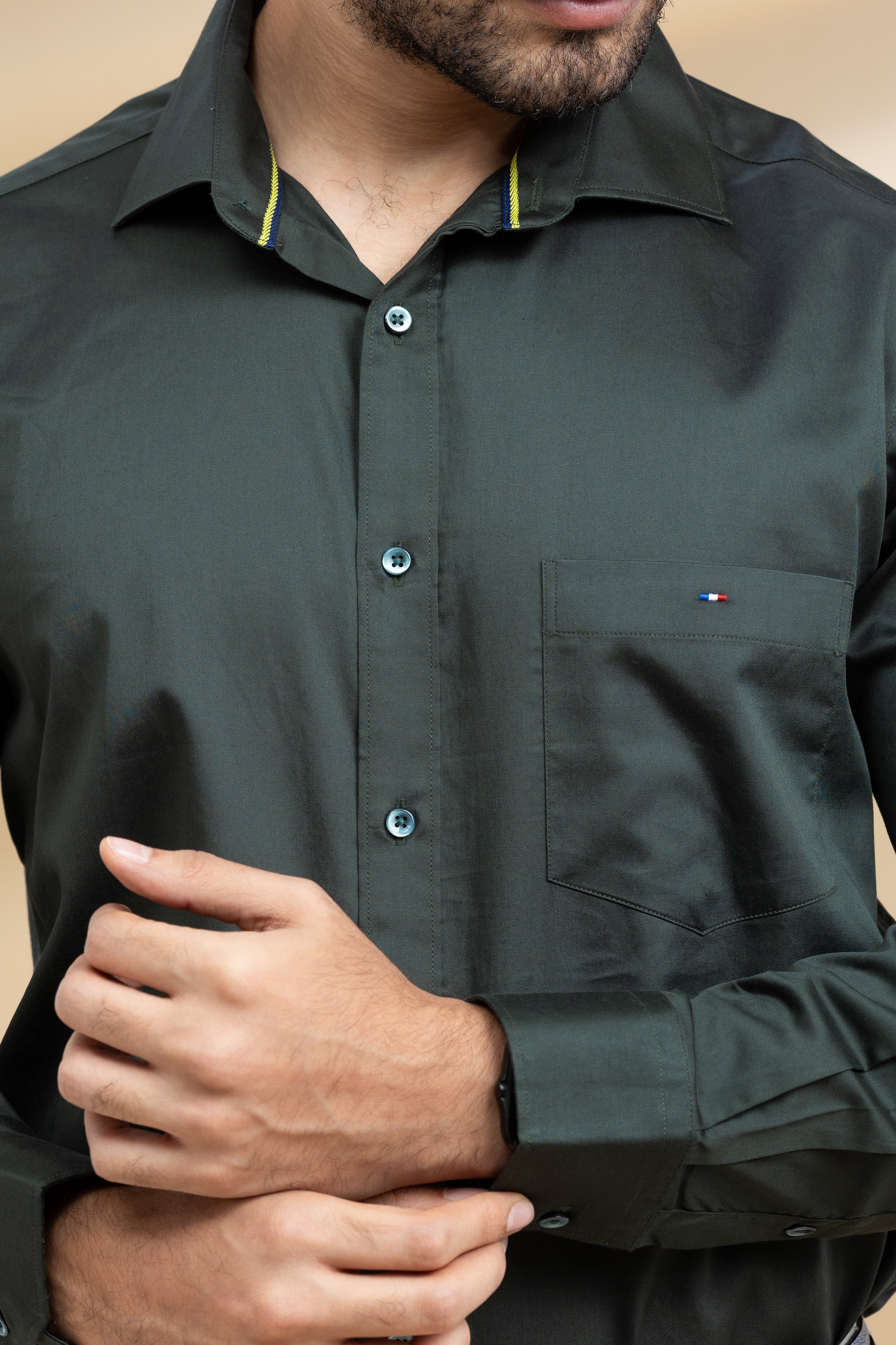 Dark Olive Solid Shirt