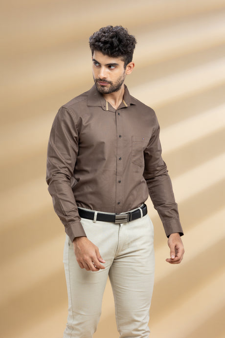 Chocolate Brown Classic Solid Shirt