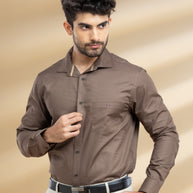 Chocolate Brown Classic Solid Shirt