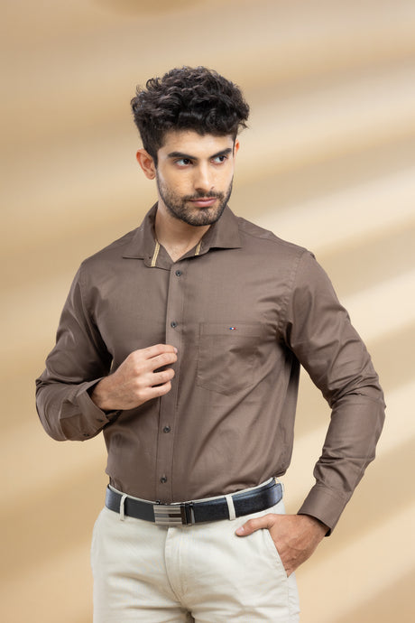 Chocolate Brown Classic Solid Shirt
