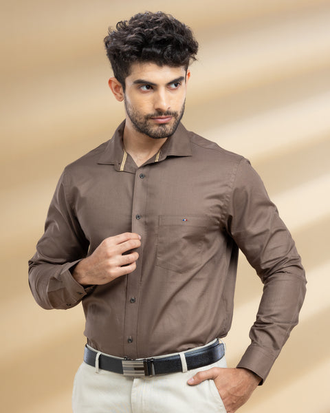 Chocolate Brown Classic Solid Shirt