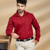 Blood Red Classic Solid Shirt