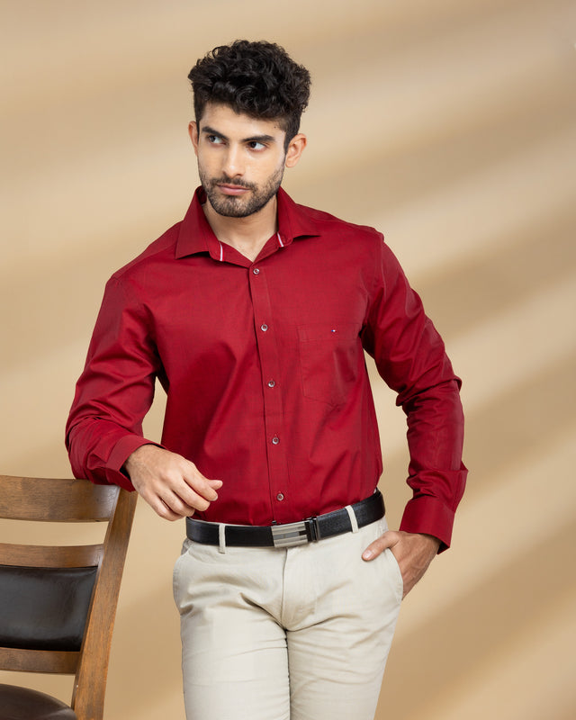 Blood Red Classic Solid Shirt