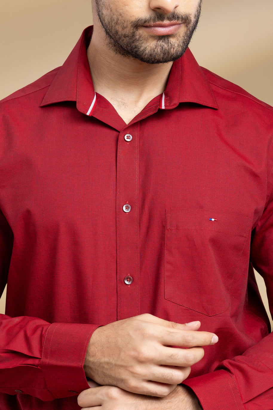 Blood Red Classic Solid Shirt