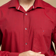Blood Red Classic Solid Shirt