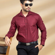 Deep Cherry Classic Solid Shirt