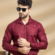 Deep Cherry Classic Solid Shirt