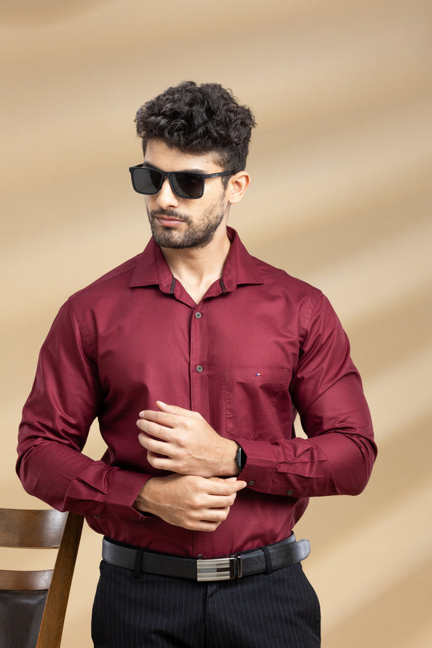 Deep Cherry Classic Solid Shirt