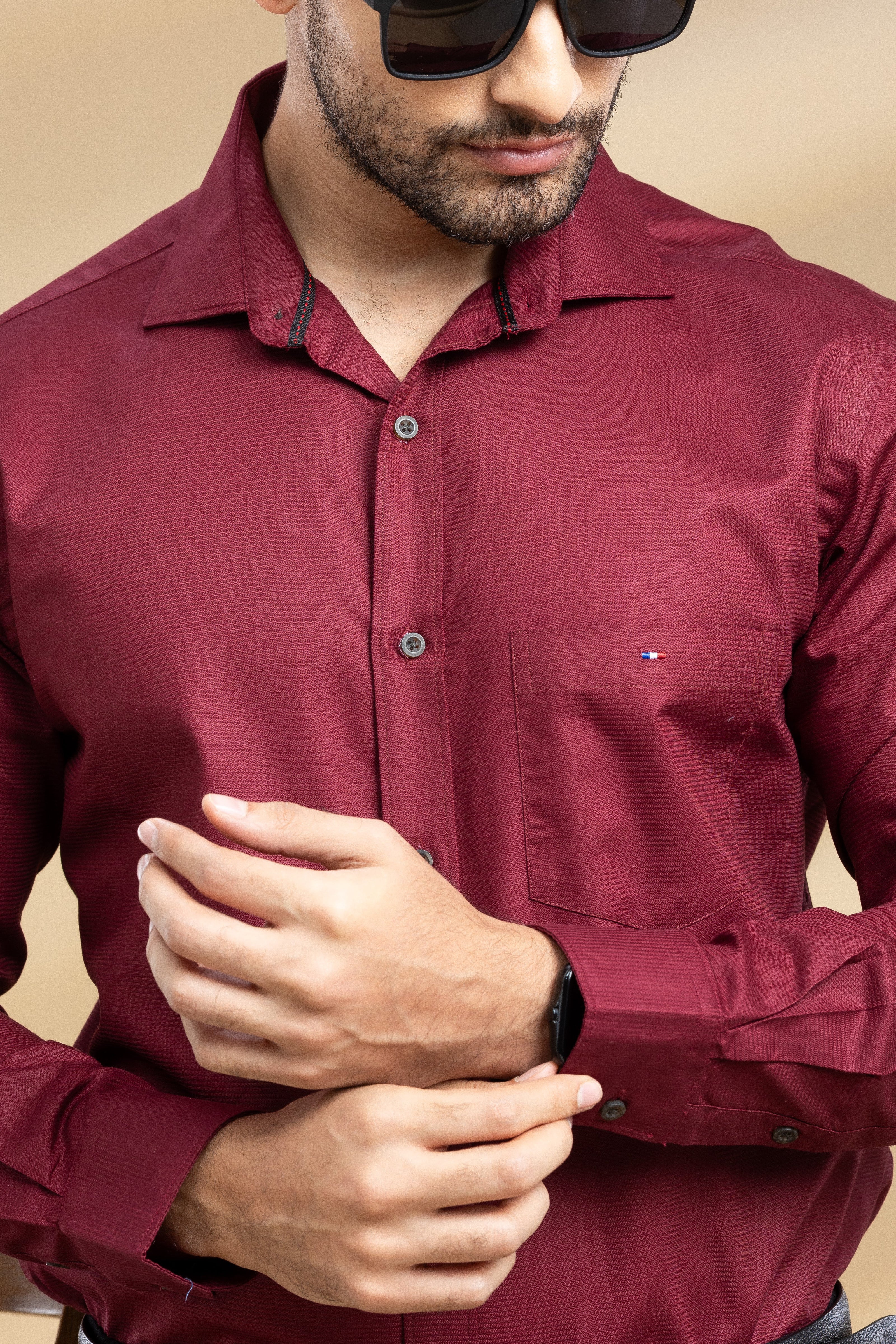 Deep Cherry Classic Solid Shirt