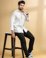 Light Yellow Abstract Printed Shirt