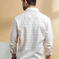 Light Yellow Abstract Printed Shirt