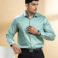 Tea Green Solid Shirt