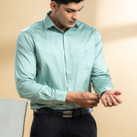 Tea Green Solid Shirt