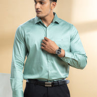 Tea Green Solid Shirt