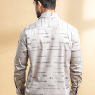 Brown Abstract Printed Shirt