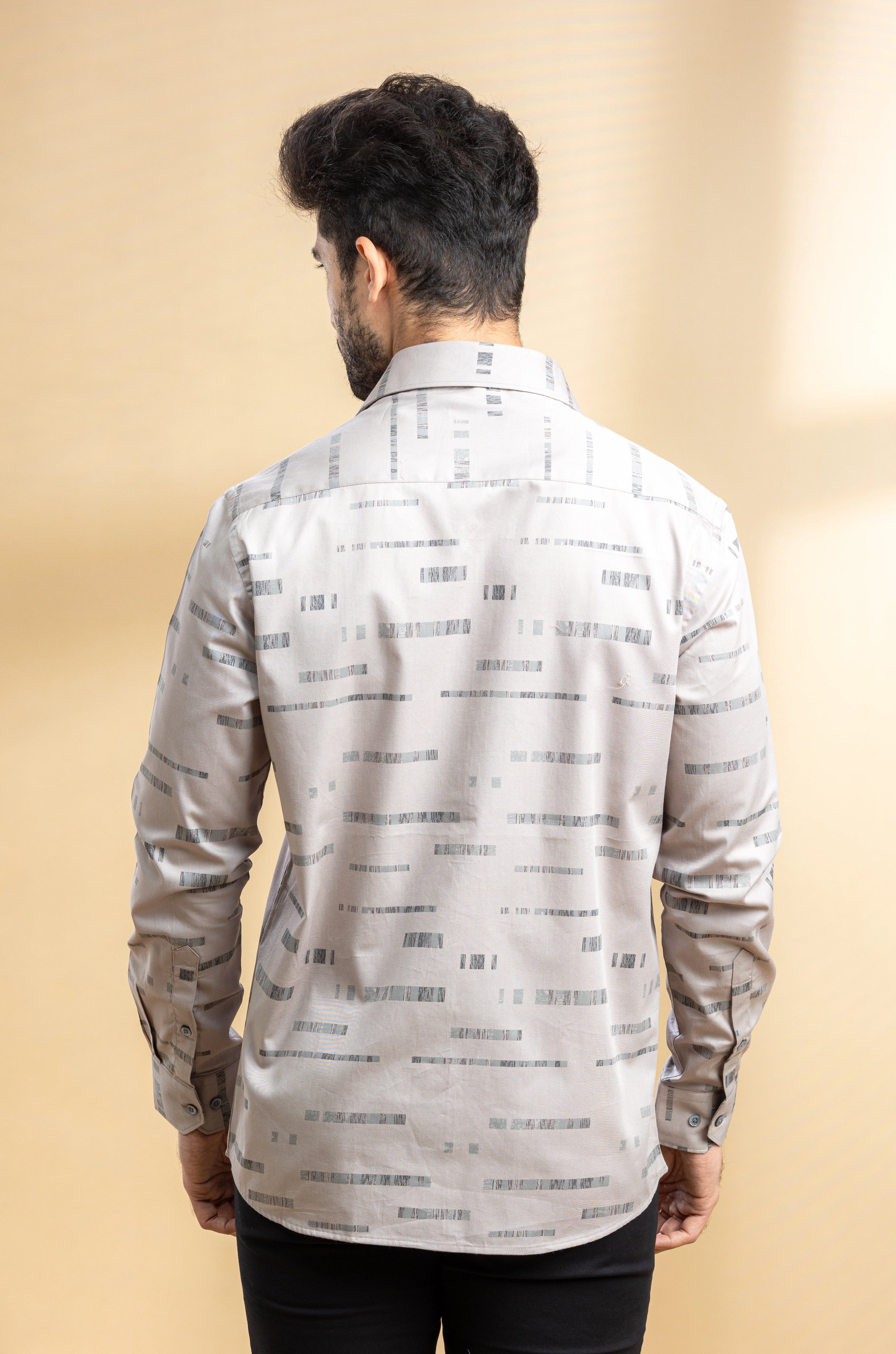 Brown Abstract Printed Shirt