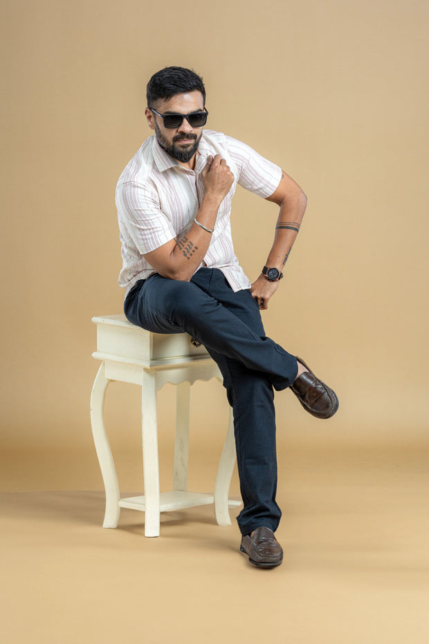 Pink Half Sleeve Printed Shirt