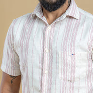 Pink Half Sleeve Printed Shirt