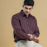 Vintage Maroon Classic Solid Shirt