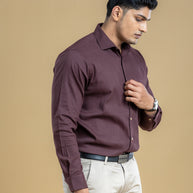 Vintage Maroon Classic Solid Shirt