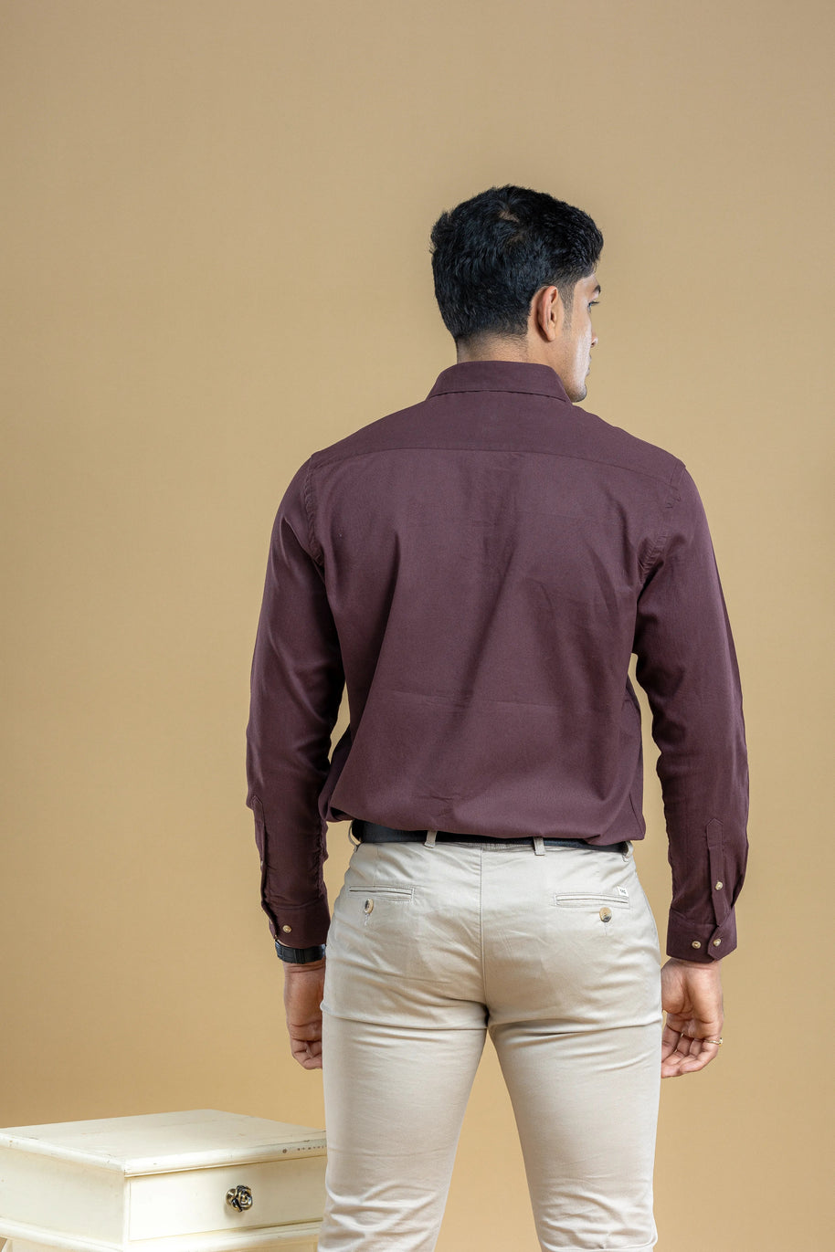 Vintage Maroon Classic Solid Shirt