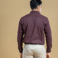 Vintage Maroon Classic Solid Shirt